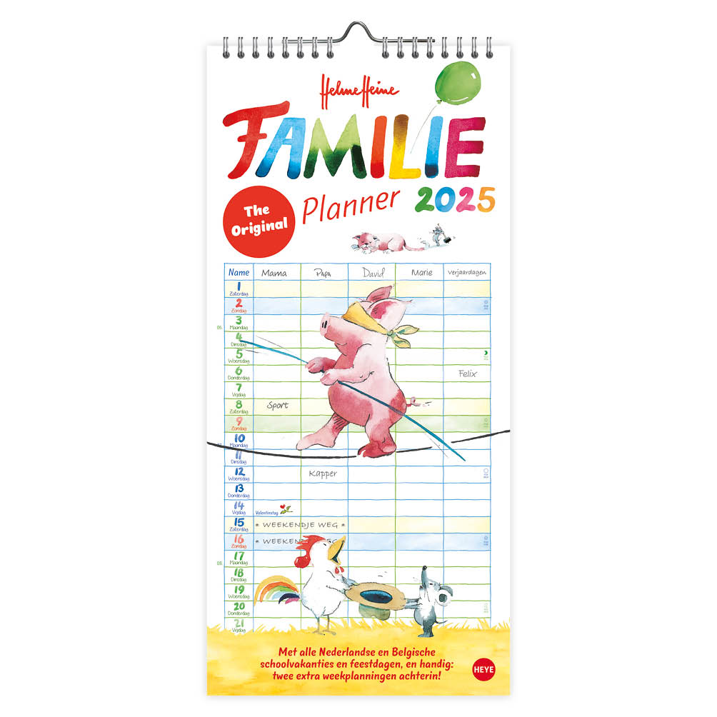 Familienotitiekalender Comello (the Original, Helme Heine) 2025 Notes
