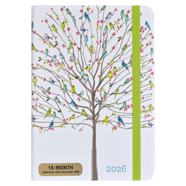Tree of Budgies Compact diary 16-mnds 2026