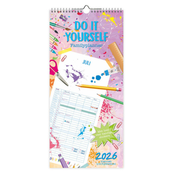 Familienotitiekalender Do It Yourself met stickers (t/m 5 pers) 2026