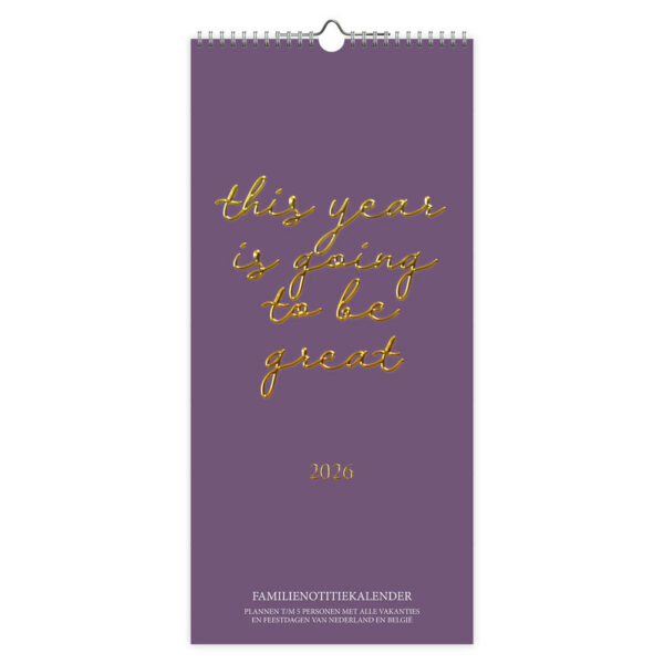 Familienotitiekalender Comello (t/m 5  personen) 2026