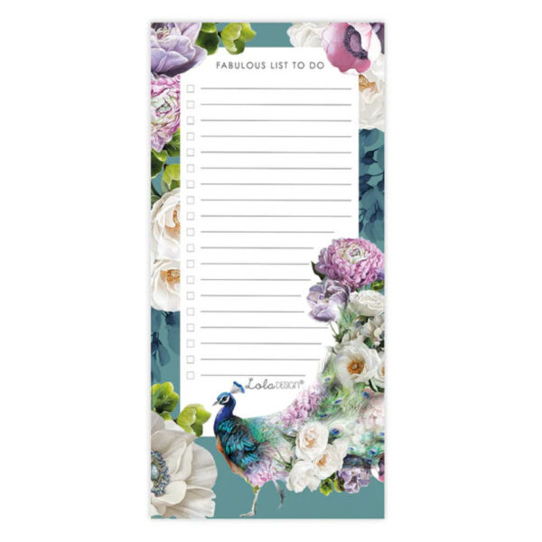 Lola Magnetic List Pad Peacock - Afbeelding 2
