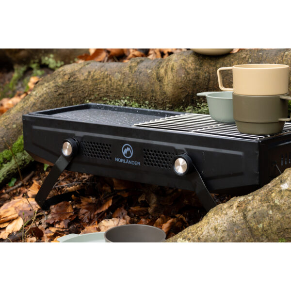 Norländer NORLÄNDER Outdoor BBQ met Grill Zwart - Afbeelding 2