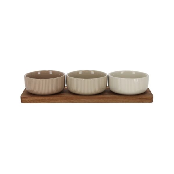 Jens Living Serveerplank Met Schaaltjes Beige - Afbeelding 2