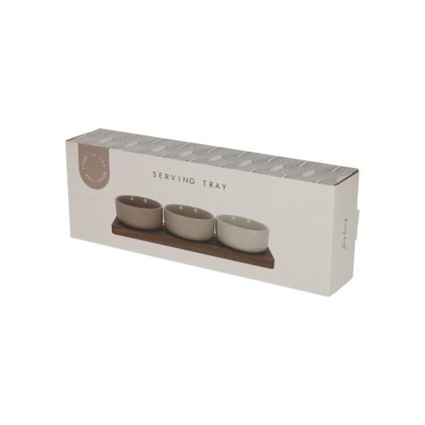 Jens Living Serveerplank Met Schaaltjes Beige - Afbeelding 3