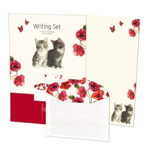 Franciens Katten briefpapier met enveloppen KITTENS & POPPIES