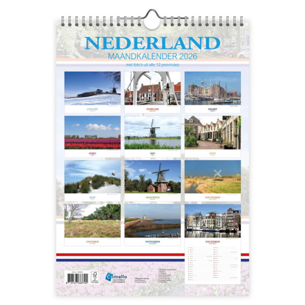 Nederland maandkalender (molen) 2026 - Afbeelding 3