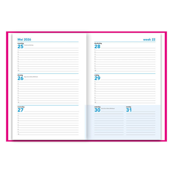 17-maands Agenda Magenta 2025 - 2026 - Afbeelding 2