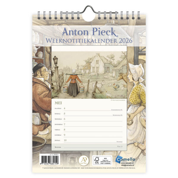 Anton Pieck WEEKnotitiekalender Apotheek 2026 - Afbeelding 3