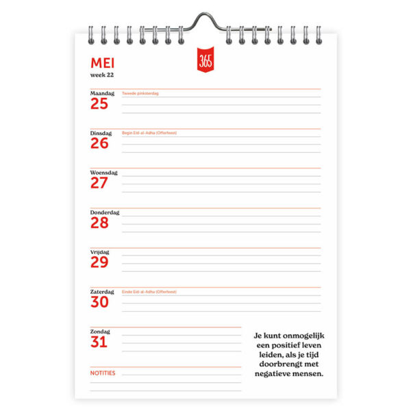 365 Dagen Weeknotitiekalender 2026 - Afbeelding 2