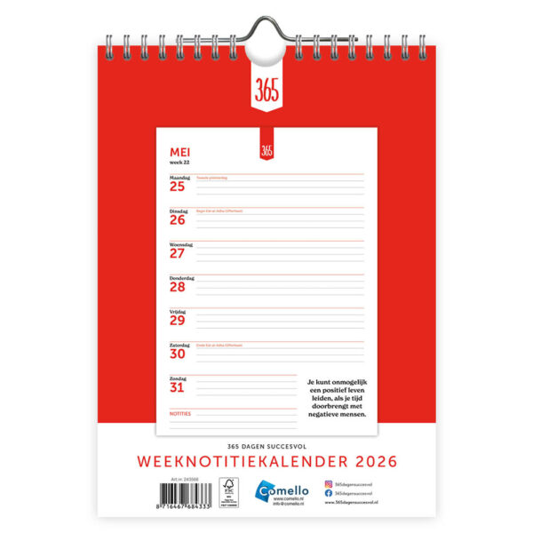 365 Dagen Weeknotitiekalender 2026 - Afbeelding 3
