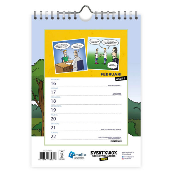 Evert Kwok Weeknotitiekalender Ongerapt 2026 - Afbeelding 3