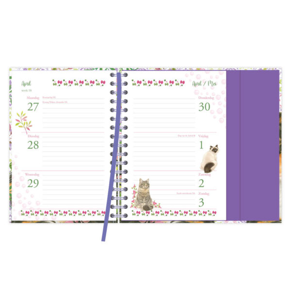 Franciens katten spiraalagenda (luxe) Laura 2026 - Afbeelding 2