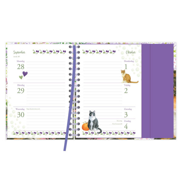 Franciens katten spiraalagenda (luxe) Laura 2026 - Afbeelding 3