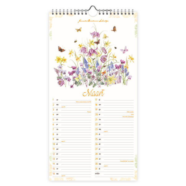 Janneke Brinkman maandnotitiekalender Vlinderstruik 2026 - Afbeelding 2