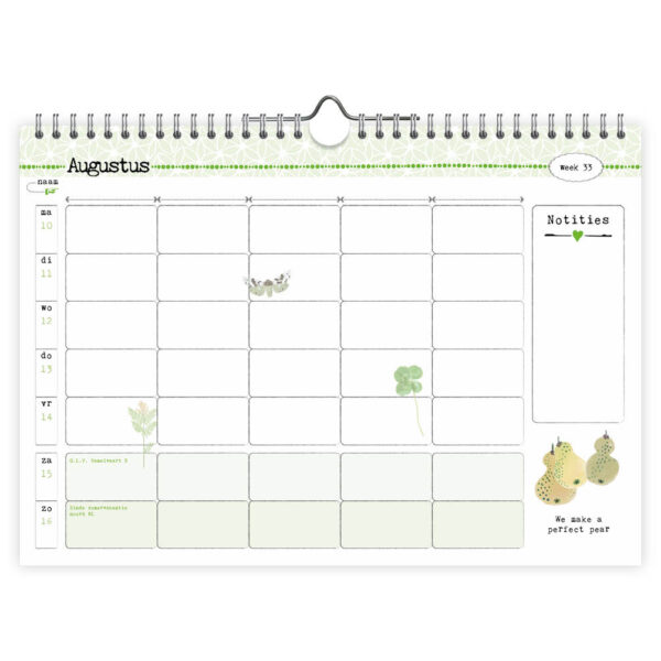 FamilieWEEKnotitiekalender OBLONG Bloom 2026 - Afbeelding 2