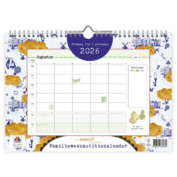 FamilieWEEKnotitiekalender OBLONG Bloom 2026 - Afbeelding 3