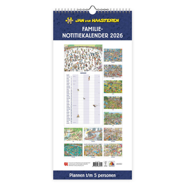 Jan van Haasteren familienotitiekalender (5-persoons) 2026 - Afbeelding 3