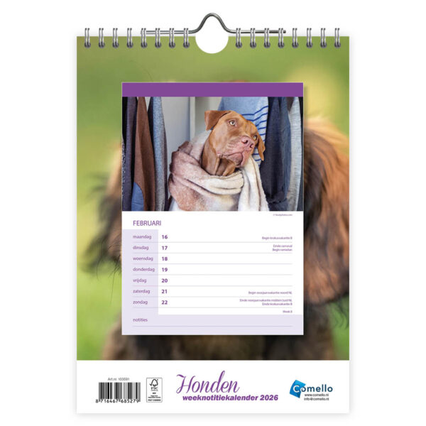 Honden WEEKnotitiekalender 2026 - Afbeelding 3