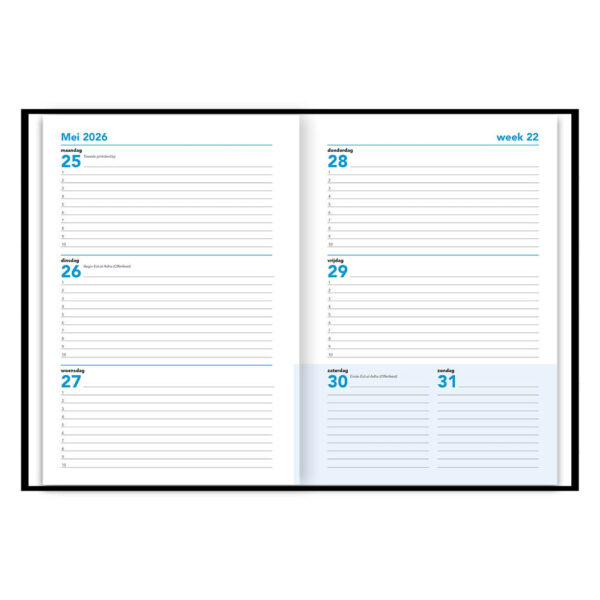 17-maands Agenda Zwart 2025 - 2026 - Afbeelding 3