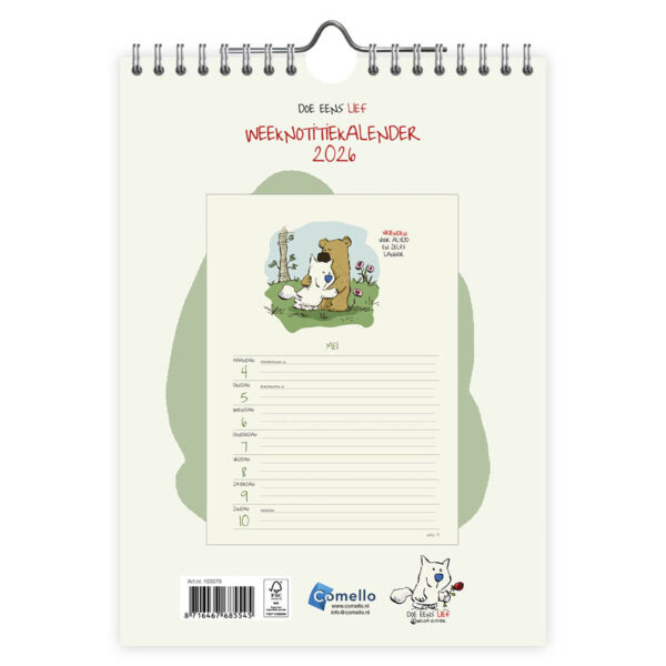 Doe eens lief WEEKnotitiekalender 2026 - Afbeelding 3