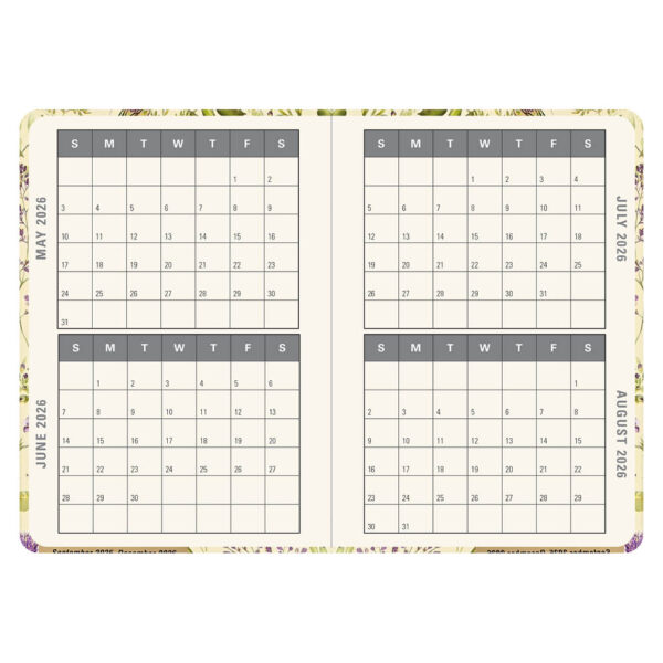 Amethyst Butterflies Compact diary 16-mnds 2026 - Afbeelding 2