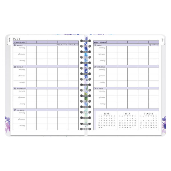 Family Weekly planner Hydrangeas (18-mnds) 2026 - Afbeelding 2