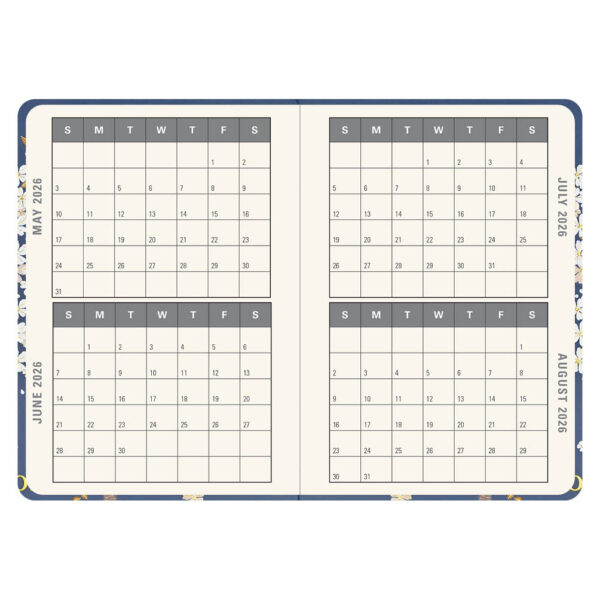 Falling Blossoms Compact diary 16-mnds 2026 - Afbeelding 2