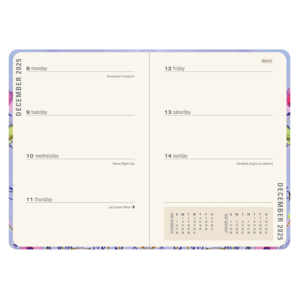 Lavender Wildflowers Compact diary 16-mnds 2026 - Afbeelding 3