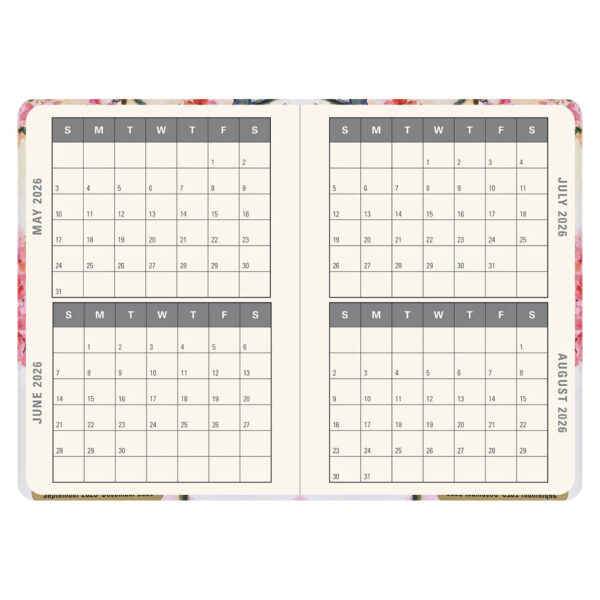 Cherry Blossomms in Spring Compact diary 16-mnds 2026 - Afbeelding 2