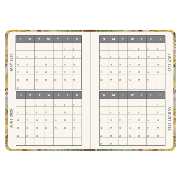 Watercolor Treescape Compact diary 16-mnds 2026 - Afbeelding 2