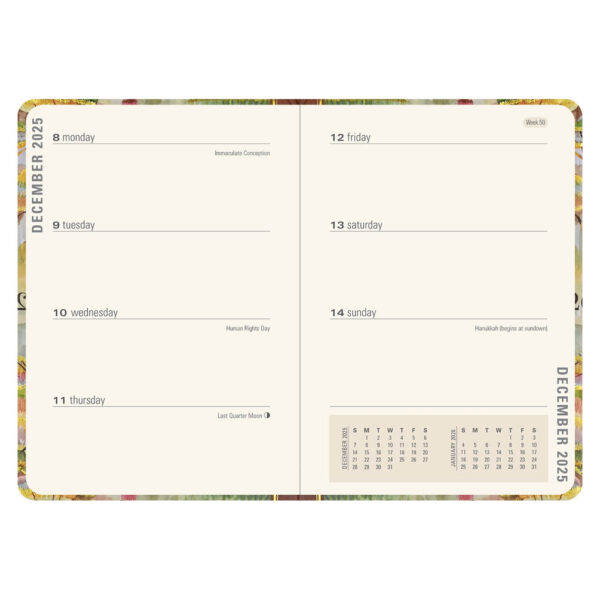 Watercolor Treescape Compact diary 16-mnds 2026 - Afbeelding 3