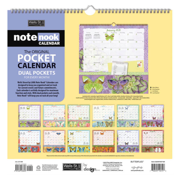 Butterflies Note Nookkalender 2026 - Afbeelding 3