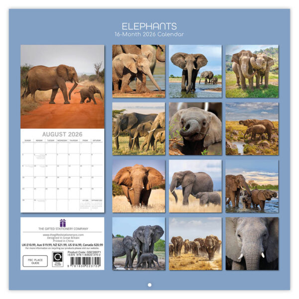 Elephants kalender 2026 - Afbeelding 3
