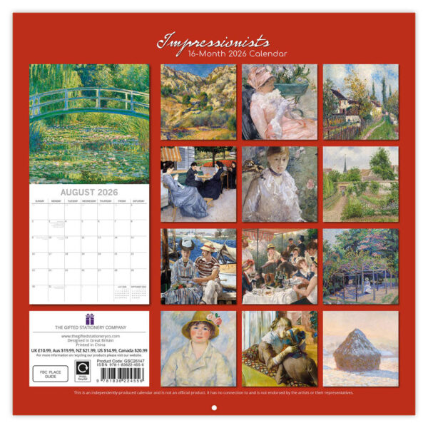 Impressionists kalender 2026 - Afbeelding 3