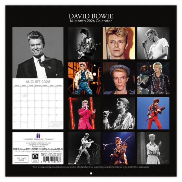 David Bowie kalender 2026 - Afbeelding 3
