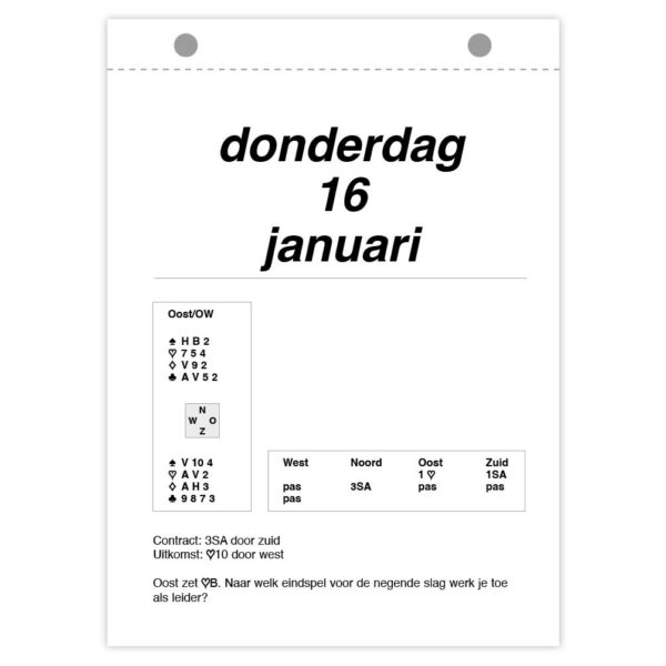 Bridge scheurkalender 2026 - Afbeelding 2