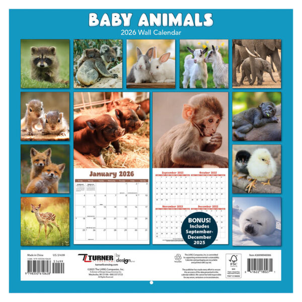 Baby Animals kalender 2026 - Afbeelding 3