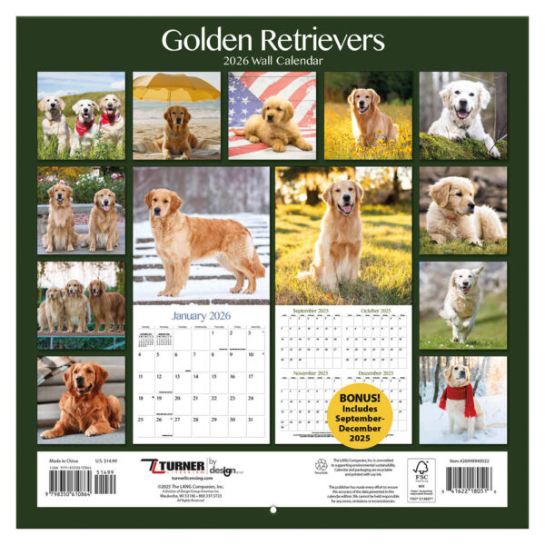 Golden Retrievers kalender 2026 - Afbeelding 3