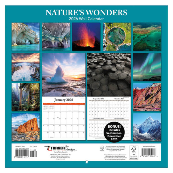 Nature's Wonders kalender 2026 - Afbeelding 3