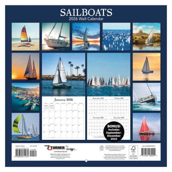 Sailboats kalender  2026 - Afbeelding 3