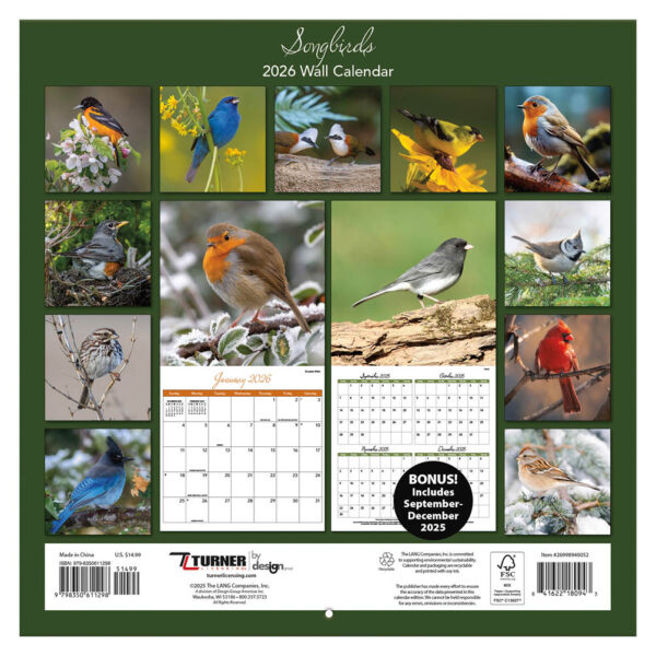 Songbirds kalender 2026 - Afbeelding 3