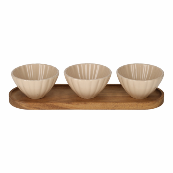 Jens Living Serveerset Met Schelp Schaaltjes Beige - Afbeelding 2