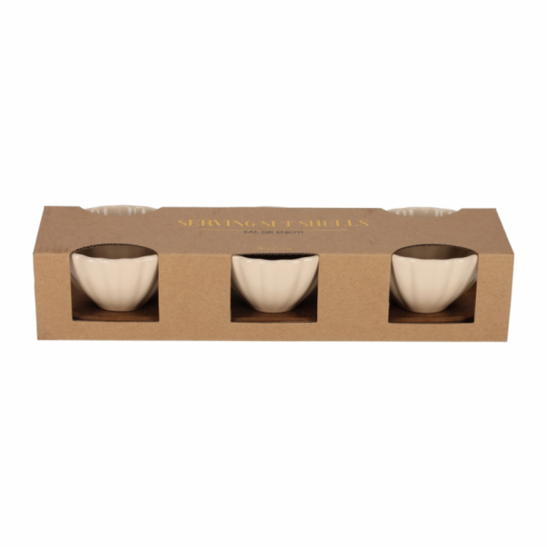 Jens Living Serveerset Met Schelp Schaaltjes Beige - Afbeelding 3