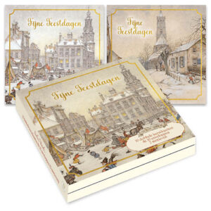 Anton Pieck kerstkaartenmapje / Arrenslee - Meisje met hond