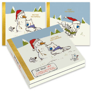 Doe eens lief kerstkaartenmapje / Sneeuwpop - Slee