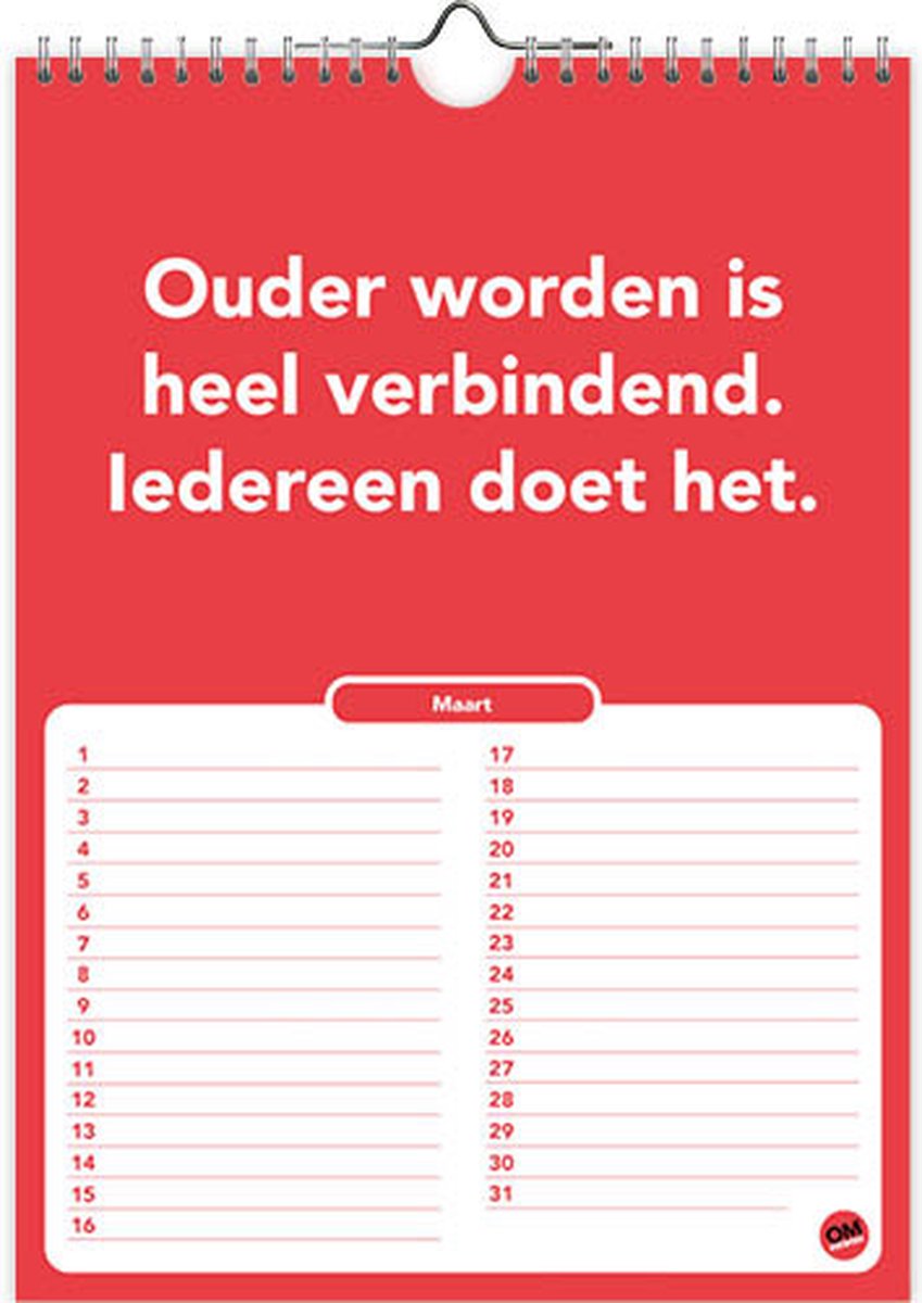 Omdenken Verjaardagskalender (formaat A4) - Afbeelding 4