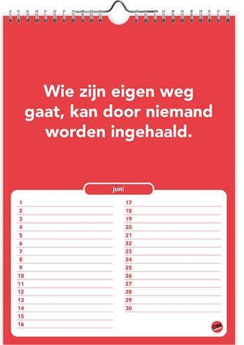 Omdenken Verjaardagskalender (formaat A4) - Afbeelding 2