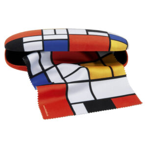 Fridolin hardcase brillenkoker met doekje Mondriaan