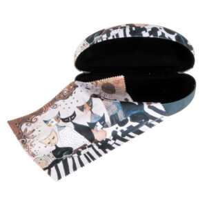 Fridolin hardcase King Size brillenkoker met doekje Wachtmeister Cats, Sepia