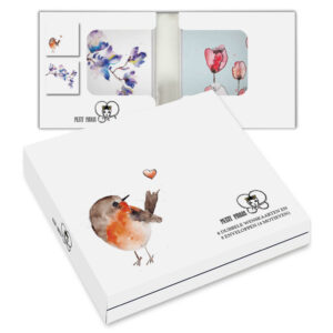 Kaartenmapje Petit Paris - Roodborstje met hartje